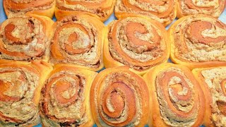 Ταχινόπιτες ή cinnamon rolls με γλάσο έκπληξη / Νηστίσιμη συνταγή / Η συνταγή στην περιγραφή 👇👇👇 /