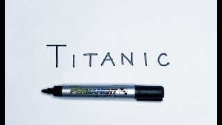 How to turn words TITANIC into Titanic Ship, Step by Step for kids