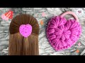 It’s Easy‼️ ❤️ Crochet Puff Heart Hair Tie  / Crochet Tutorial