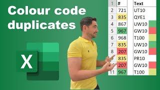 Colour match each duplicate with Excel's conditional formatting