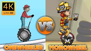 Hill Climb Racing 2 Monowheel vs Onewheeler