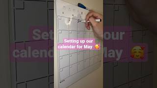 setting up our calendar for May 🥰 #calendar #newmonth #newblessings #settinggoals #goals #goal