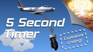 5 sec exploding countdown timer with Jet Plane