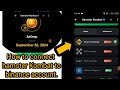 How to connect hamster Kombat to binance account.