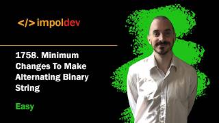 Minimum Changes To Make Alternating Binary String | LeetCode 1758 - Python