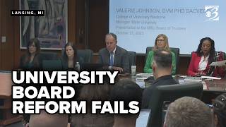 Effort to change how Michigan university board members are chosen fails
