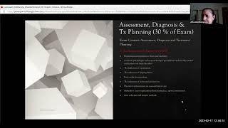 Clinical Content Exam Refresher: Assessment, diagnosis, and treatment planning