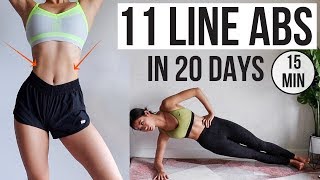 Abs in 20 Days! Get 11 Line Abs like KPOP Idol (15 min Home Workout) ~ Emi