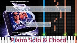 🎹Galaxy Quest Main Title Theme, Solo & Chord, David Newman, Synthesia Piano
