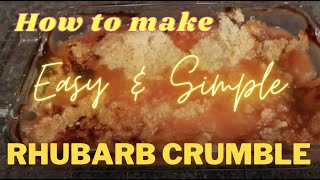 How to make Rhubarb Crumble with frozen rhubarb