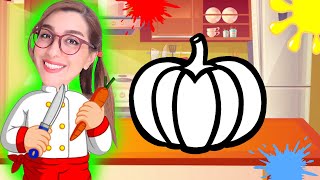 Painting PUMPKIN With Angel 🎃 نقاشی و رنگ امیزی کدو تنبل با فرشته 🎨