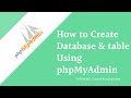 How to create Database and table in phpmyadmin|Registration form Part 2|create table in xampp server