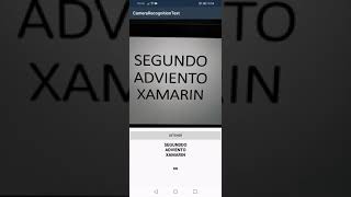 Demo Text Recognition Xamarin Android