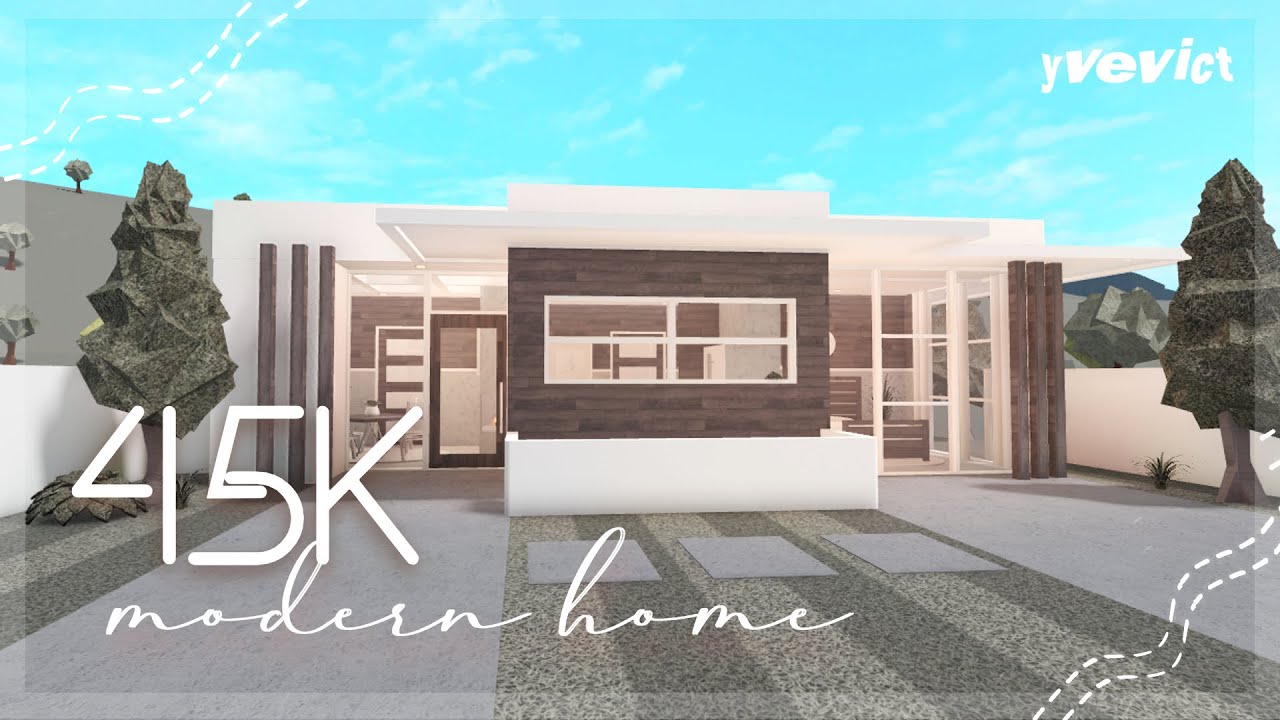 45K MODERN FAMILY HOME (NO-GAMEPASS) | BLOXBURG SPEEDBUILD - YouTube