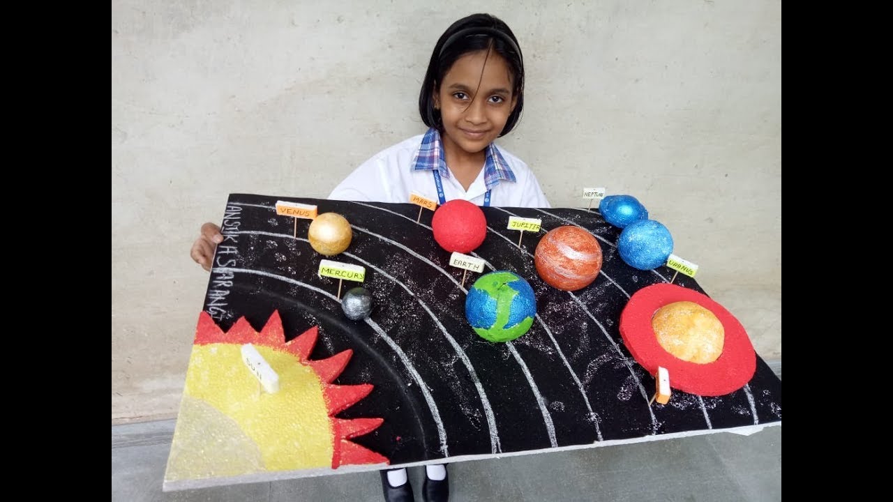 My 3D Solar System Model || Solar System Project For Kids || School ...