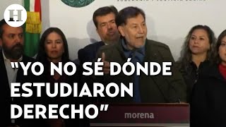 Fernández Noroña afirma que impugnará decisión del comité de evaluación del PJ de suspender elección