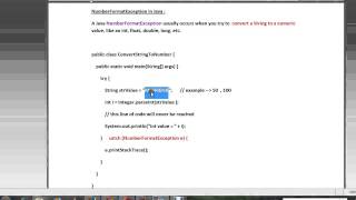 NUMBERFORMATEXCEPTION IN JAVA