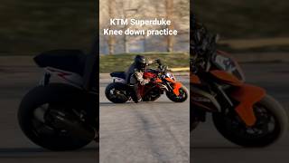 KTM Superduke 1290 knee down practice #ktm1290superduke #ktmlovers #superduke knee down