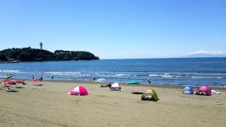 片瀬西浜海の家から富士山♪20160730