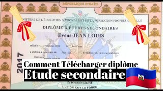 Comment Télécharger #diplôme d'études #MENFP secondaires haïtien facile