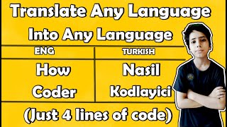 Build language translator with 4 lines of python code.