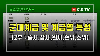 (2부) 군대계급 및 계급별 특성 (중사~소위) 육군의 계급별 특성에 대해서 알고 싶으신 분은 꼭 보세요~!!