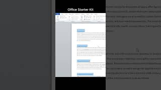 Create Automatic Table of Content in Word #excel#tutorial #word #table #officestarterkit