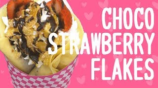 チョコイチゴフレーク ￥430【東京クレープ】Chocolate strawberry flake【Crepe】