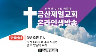 [202011108] 금산제일교회 주일예배 3부 생방송