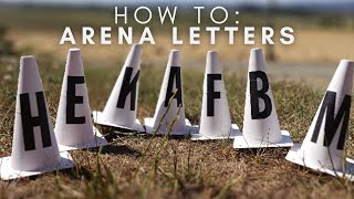 Making dressage arena letters at home