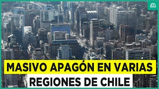 Reportan masivo corte de luz en varias regiones de Chile