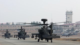 주한미군 최신 아파치 가디언  AH-64E v6 운영 시작!  미국 본토를 제외하고 해외에 첫 배치된 AH-64E v6 영상