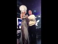 Lady Gaga kissing her parents on New Years Eve