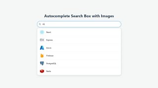 🚀 Autocomplete Search Box with Images using HTML CSS & JavaScript | Search UI Project (2026)