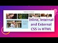 Inline, Internal and External CSS in HTML