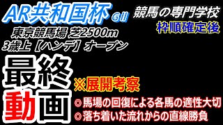 【アルゼンチン共和国杯2024】展開考察付き最終動画 スローからの上り勝負に適した馬は