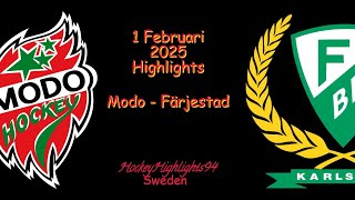 MODO VS FÄRJESTAD | 1 FEBRUARI 2025 | SHL | HIGHLIGHTS