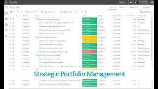 Strategic Portfolio Management using OnePlan and Microsoft Teams