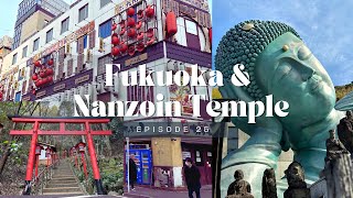 Solo Travel in Japan | First time in Fukuoka, visiting Nanzoin Temple, walking around Hakata