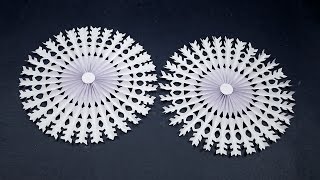Paper Snowflakes Hanging Decorations - How to Make 3D Paper Snowflakes Easily