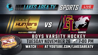 Rangers Boys Varsity Hockey vs Duluth Denfeld Hunters - LIVE