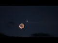 夜明けの空で大接近した月と金星（sonyα7sⅢリアルタイム動画）