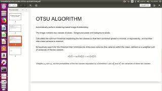 TASK 1 :Image Segmentation using OTSU algorithm