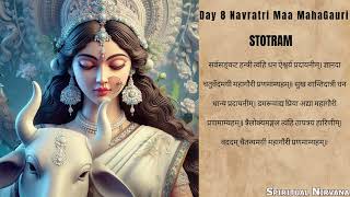 Day 8 #Navratri Maa MahaGauri Stotram:  Sarvasankat Hatri Twahim Dhan Aishwarya Pradayaneem|…