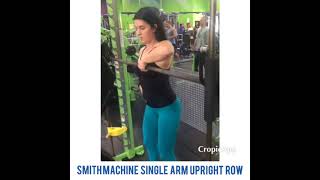 HOW TO: SMITH MACHINE SINGLE ARM UPRIGHT ROW EXERCISE