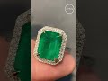 jewelryay new arrivals.6.37ct natural emerald ring vivid green ring vintage investment trending