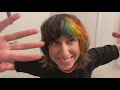 how to dye rainbow bangs fringe at home