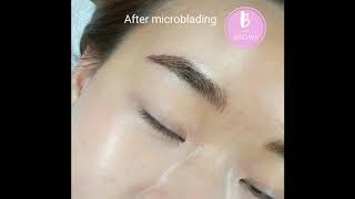 Beautiful Microblading Before and After Asian eyebrows