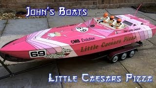 Rc Aeromarine 57 Apache offshore powerboat little Caesars Pizza, rc boat