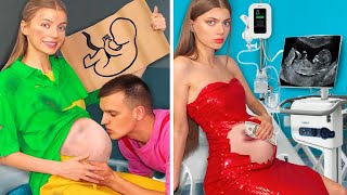Rich Pregnant VS Poor Pregnant! Funny Situations & DIY Ideas by Mariana ZD